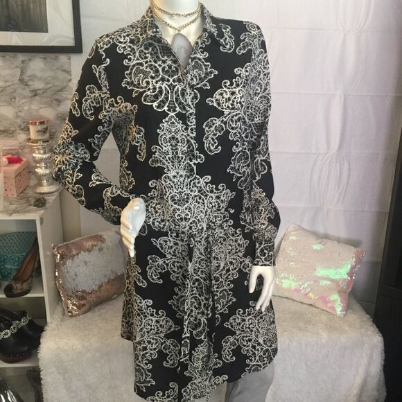 New! LILLA P Luxury  2 Layer shirt Dress - Picture 2 of 6